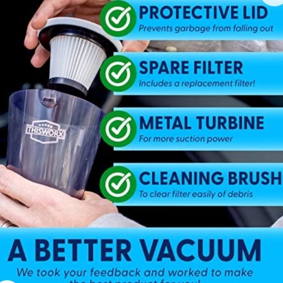 Car Vacuum Cleaner 12V Portable 16 Ft Cord Bag Detail Travel RV college student - Picture 5 of 5